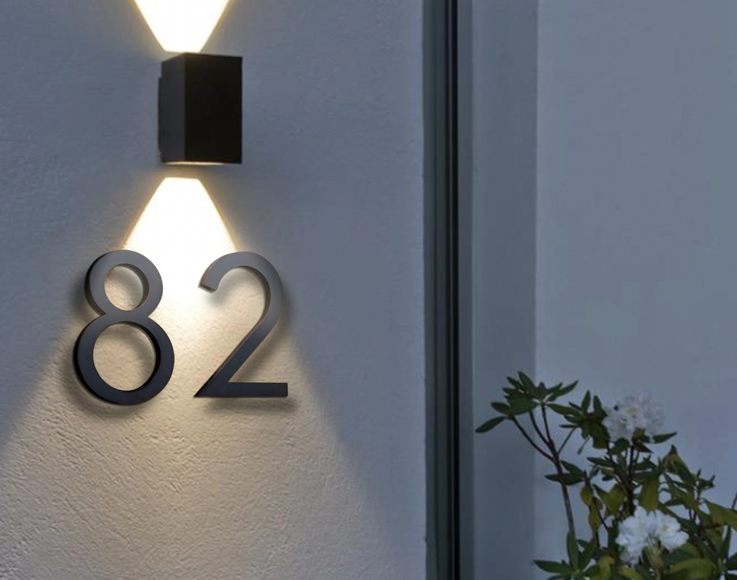 Hudson - Matte Black - Floating House Numbers